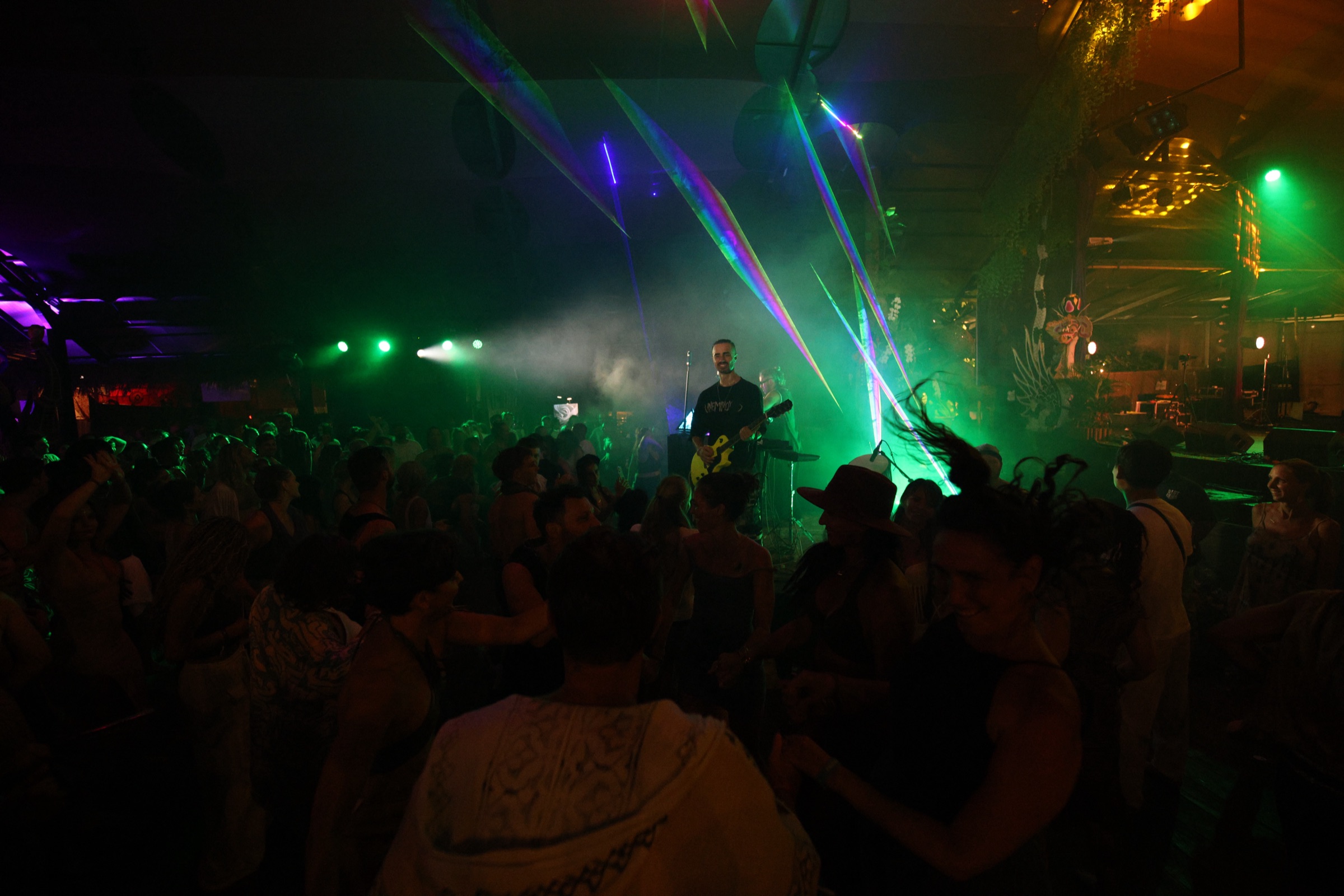 Crowd-perspective view of the JAGWOLF stage at Bali Spirit Festival 2026