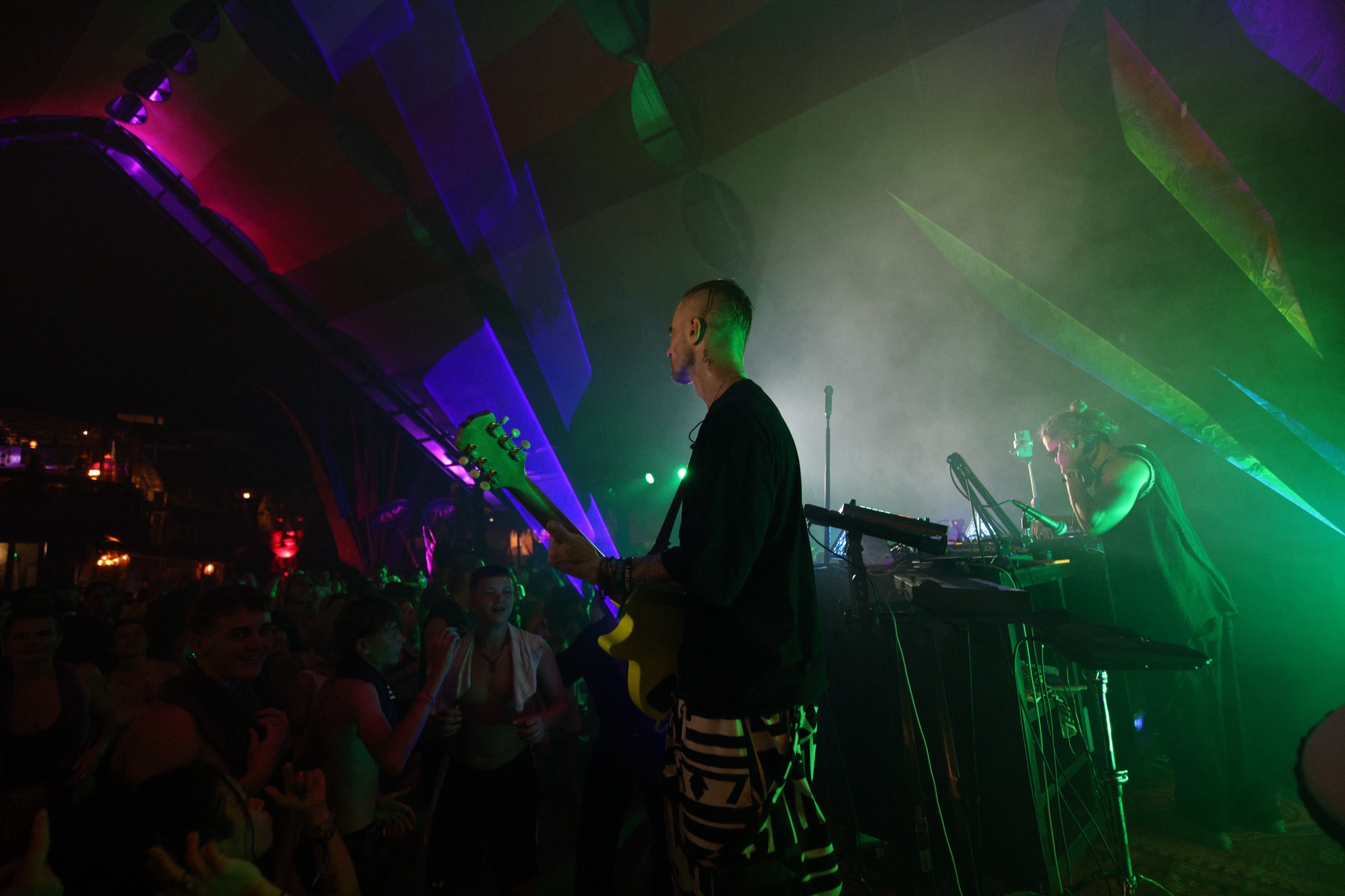 Wide stage shot with crowd in foreground at JAGWOLF's Bali Spirit Festival 2026 set