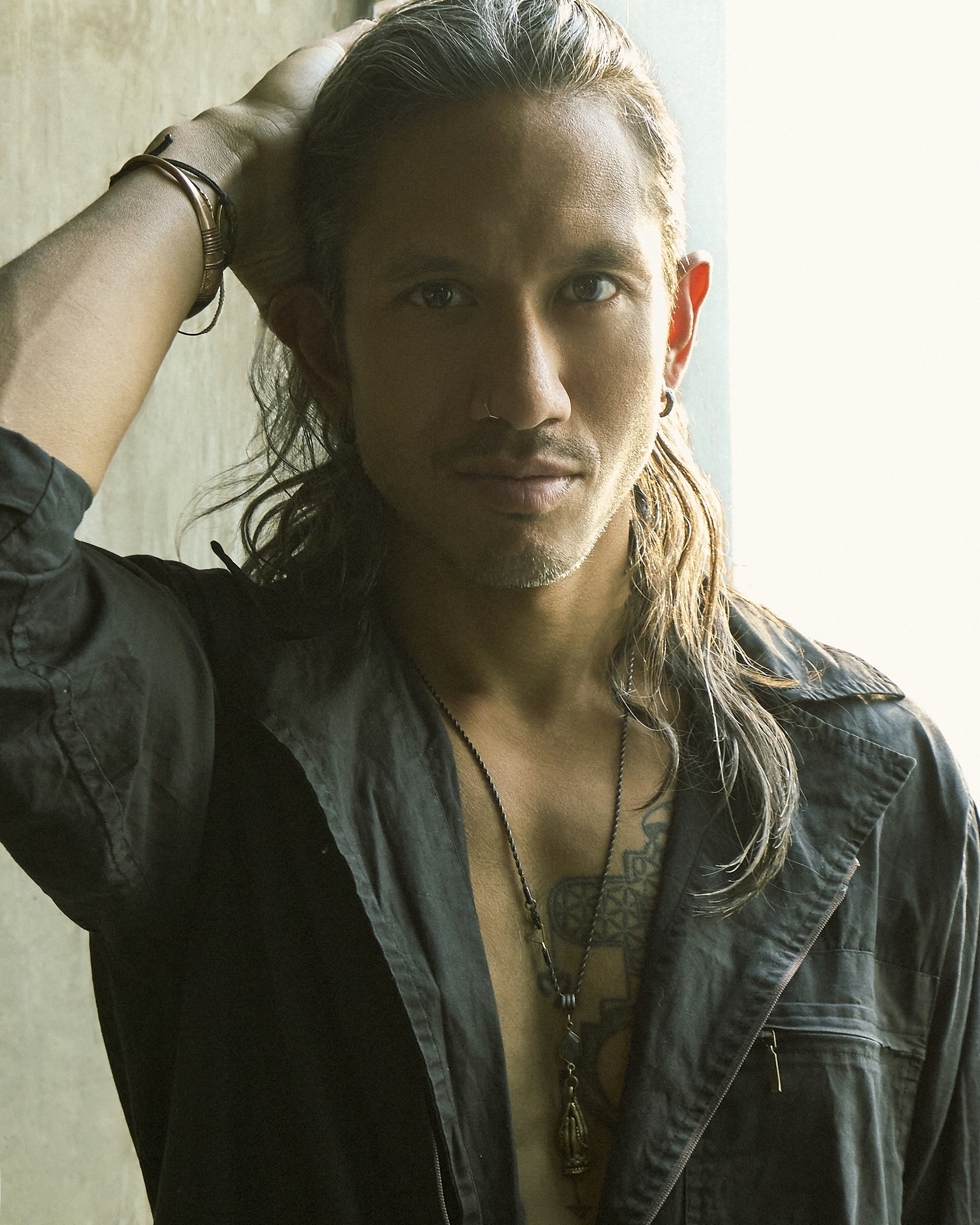 Shalman backlit portrait from Mexico City press shoot